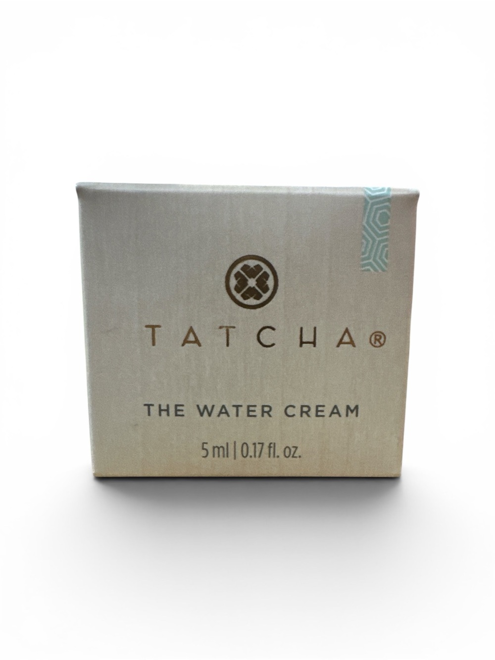 Tatcha Water Cream Mini - Beige Box with Teal Accent